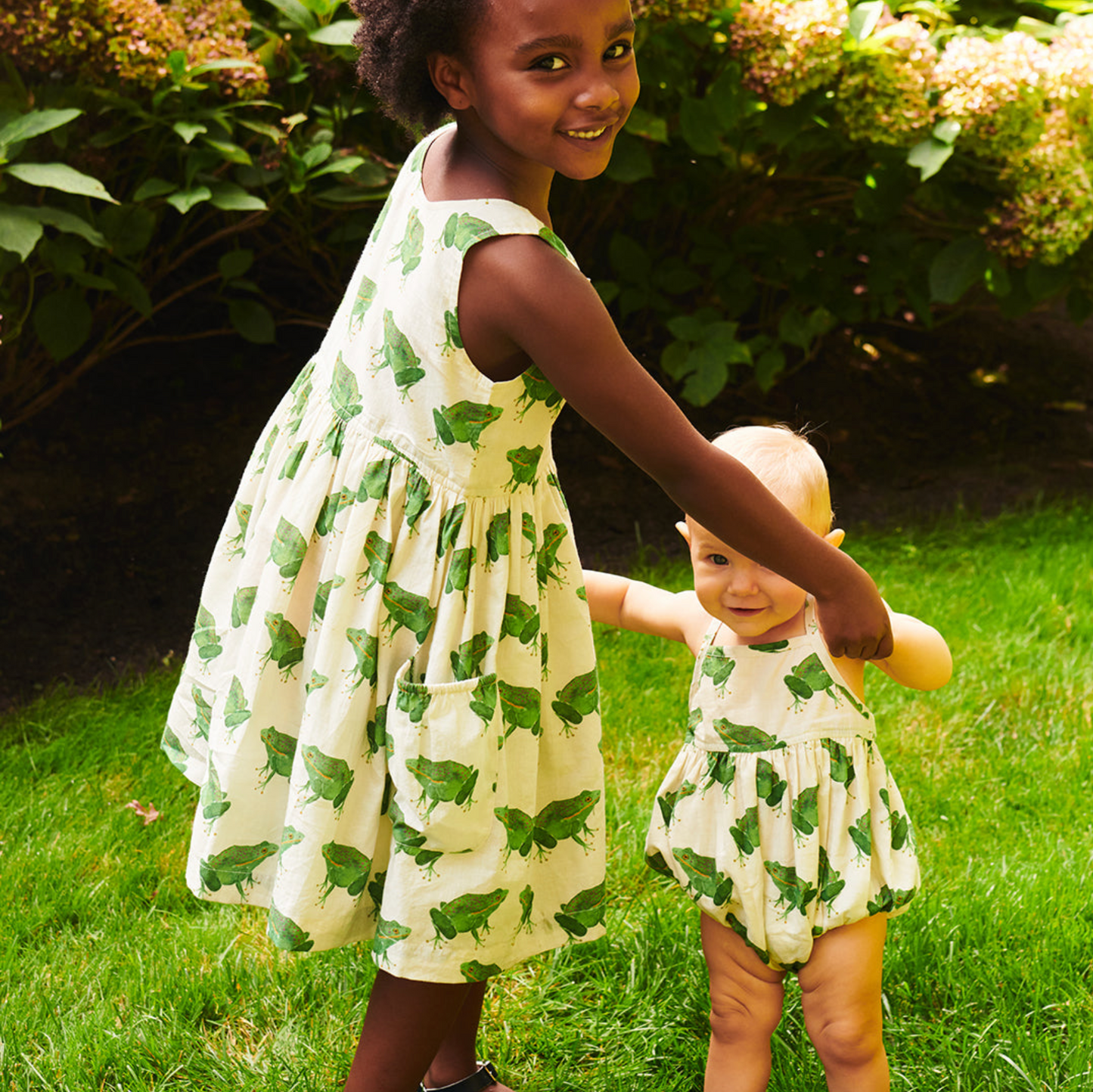 Girls Laura Dress - Frogs