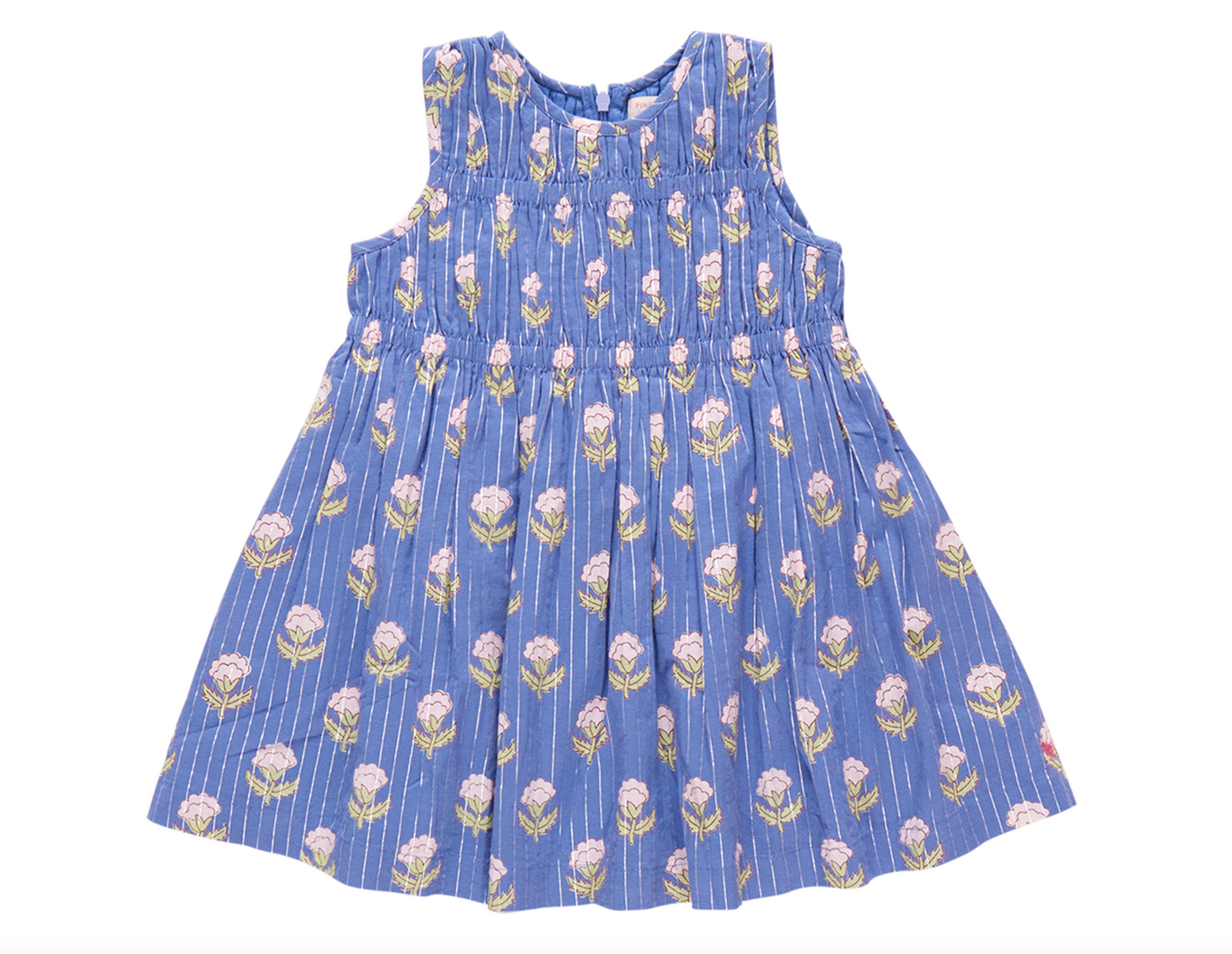 Girls Sleeveless Waverly Dress - Periwinkle Small Bud