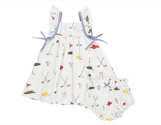 Baby Girls Ailee Dress Set - Golf Tournament