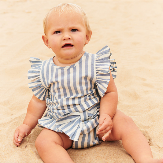 Baby Girls Abigail 2-Piece Set - Blue Stripe