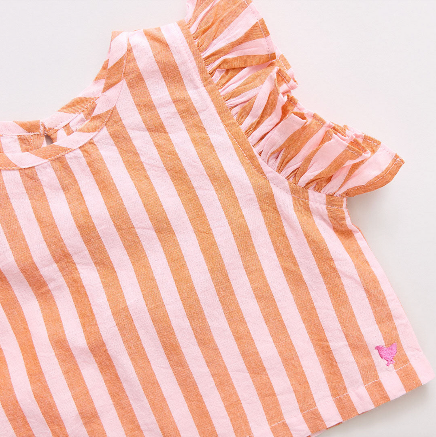 Baby Girls Abigail 2-Piece Set - Orange Pink Stripe