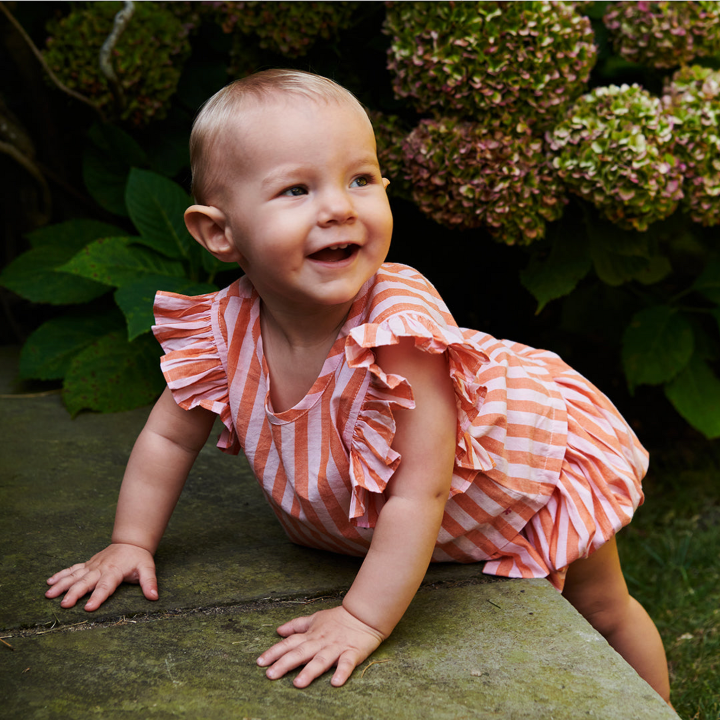Baby Girls Abigail 2-Piece Set - Orange Pink Stripe