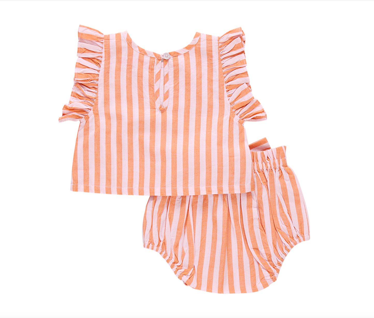 Baby Girls Abigail 2-Piece Set - Orange Pink Stripe
