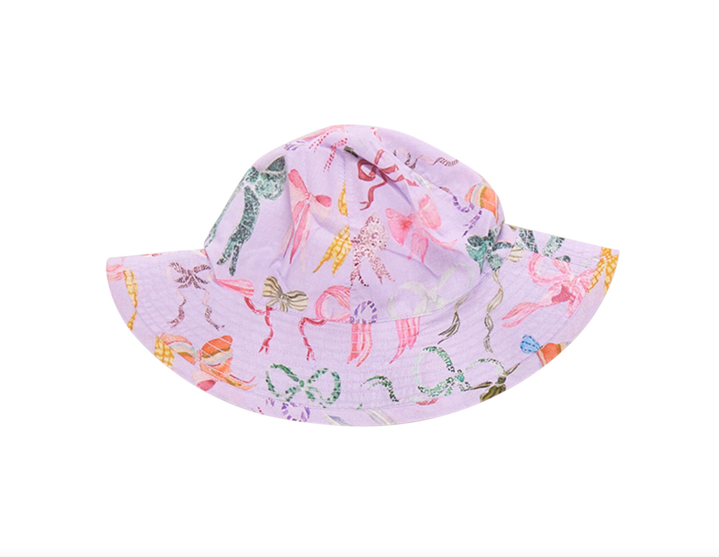 Baby Girls Sun Hat - Lavender Watercolor Bows