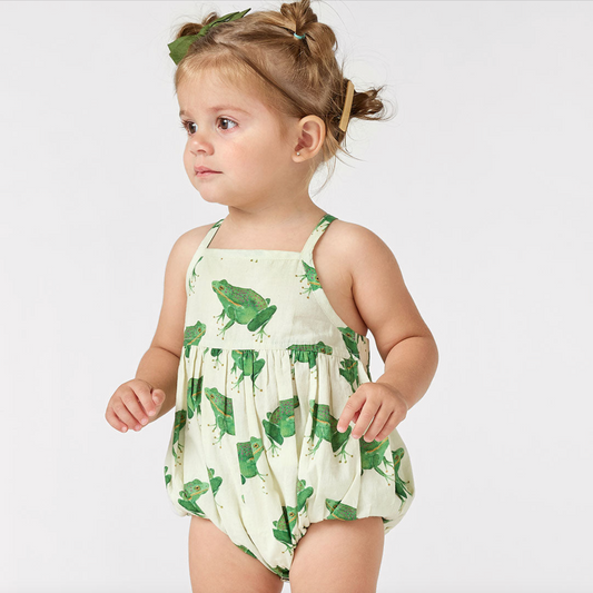 Baby Girls Auggie Bubble - Frogs