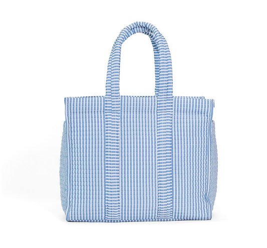 TRVL Quilted Go Go Tote - Pimlico Stripe Chambray