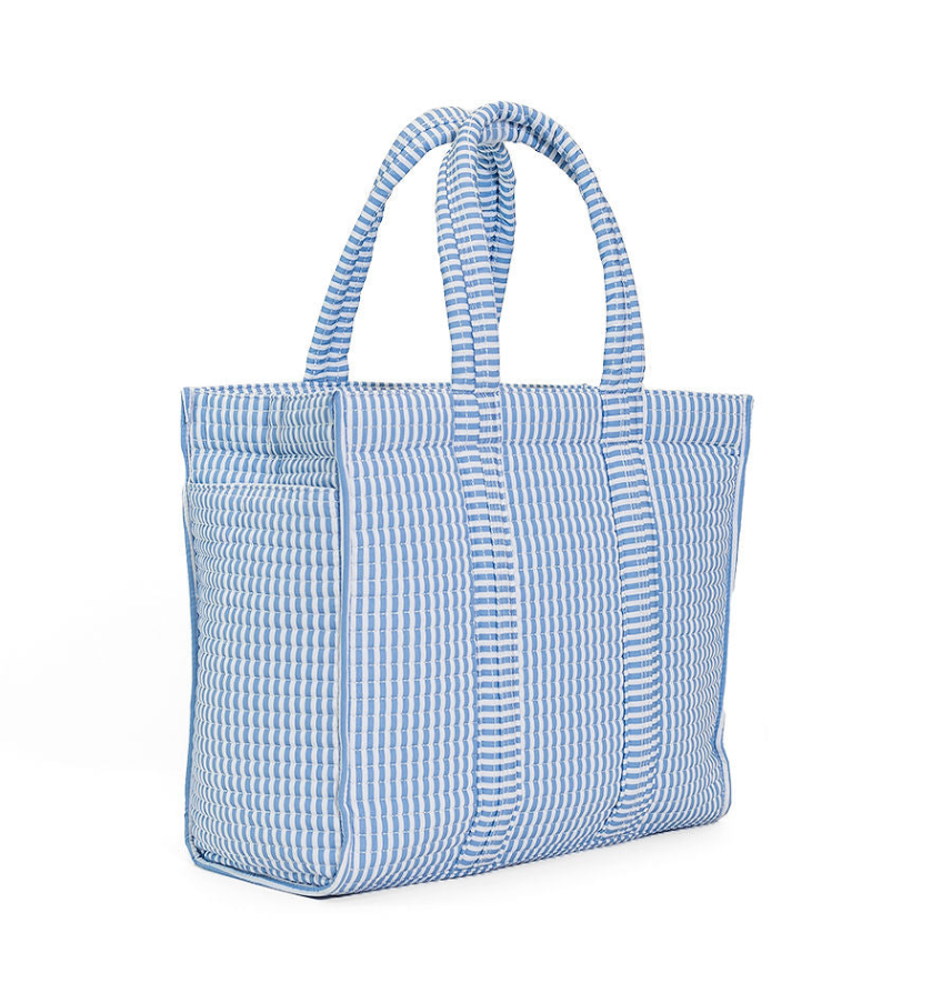 TRVL Quilted Go Go Tote - Pimlico Stripe Chambray