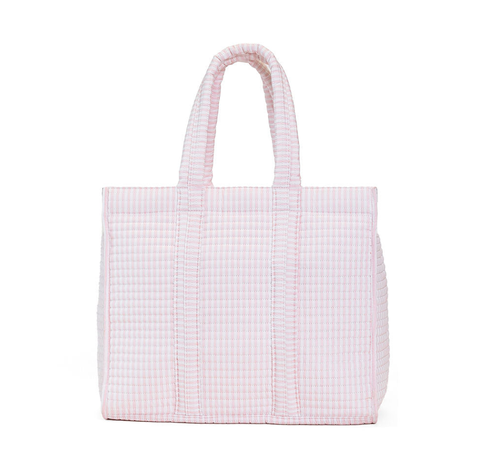 TRVL Quilted Go Go Tote - Pimlico Stripe Pink