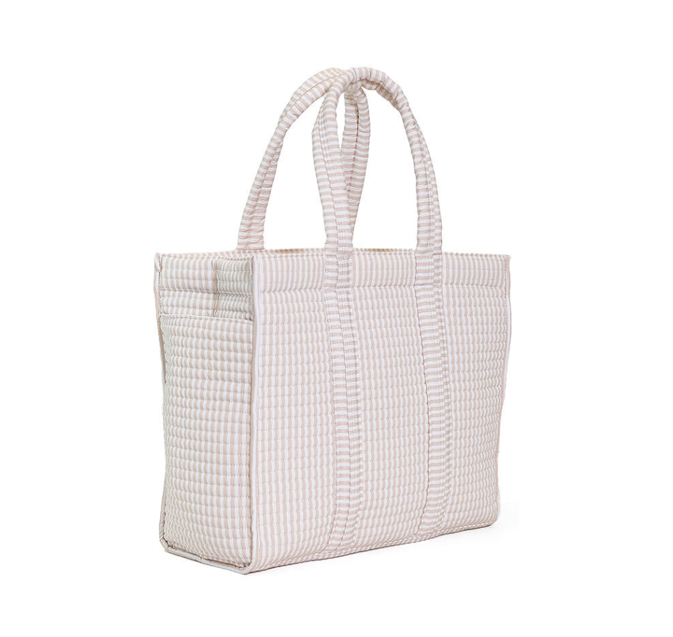 TRVL Quilted Go Go Tote - Pimlico Stripe Sand