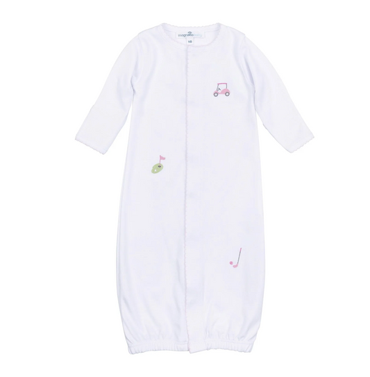 Tiny Tee Time Embroidered Converter - Pink