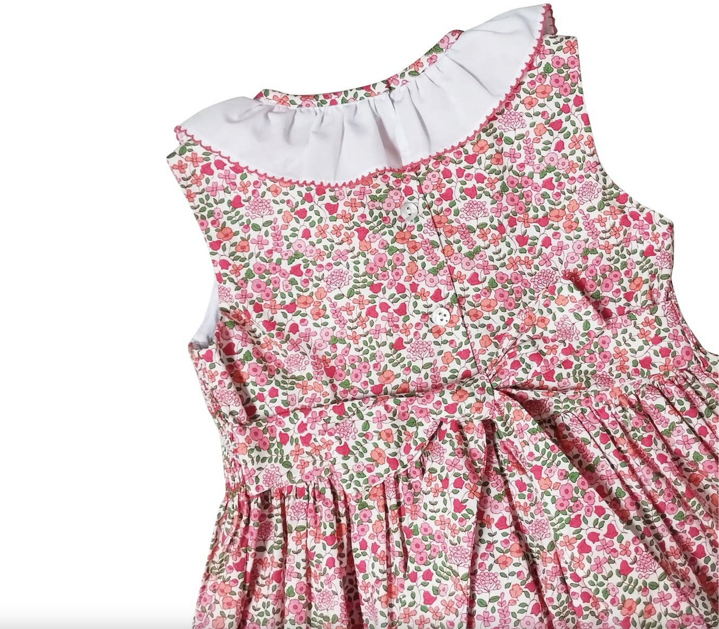 Brooke Floral Print Smocked Classic Dress