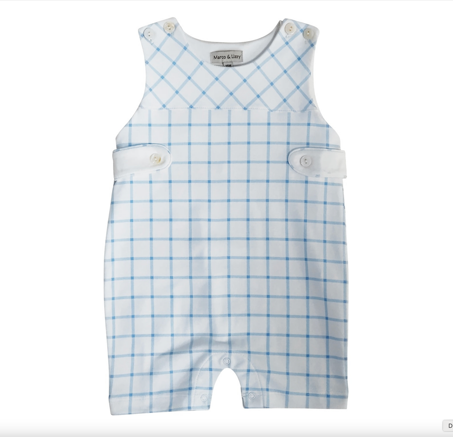 Palm Beach Collection - Boys Pima Plaid Overall