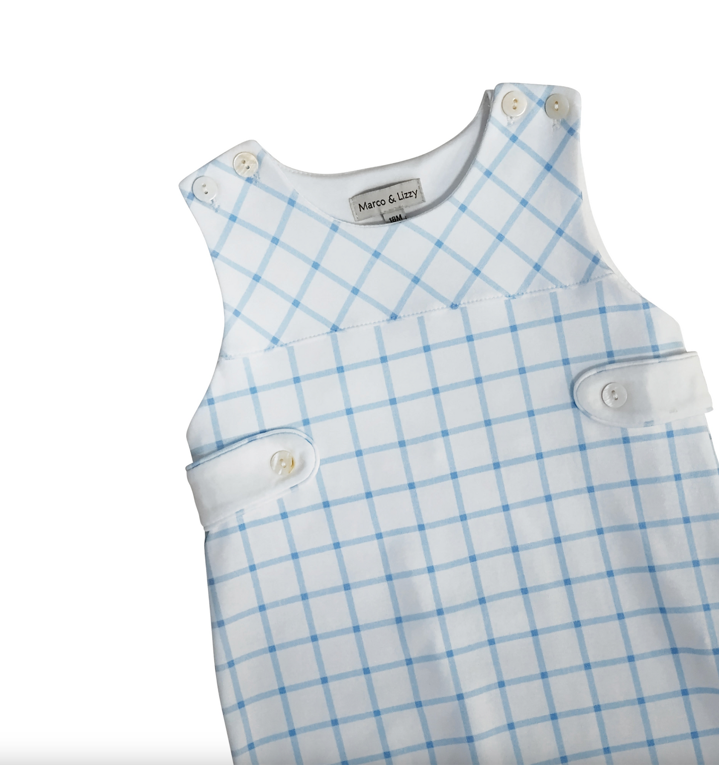 Palm Beach Collection - Boys Pima Plaid Overall