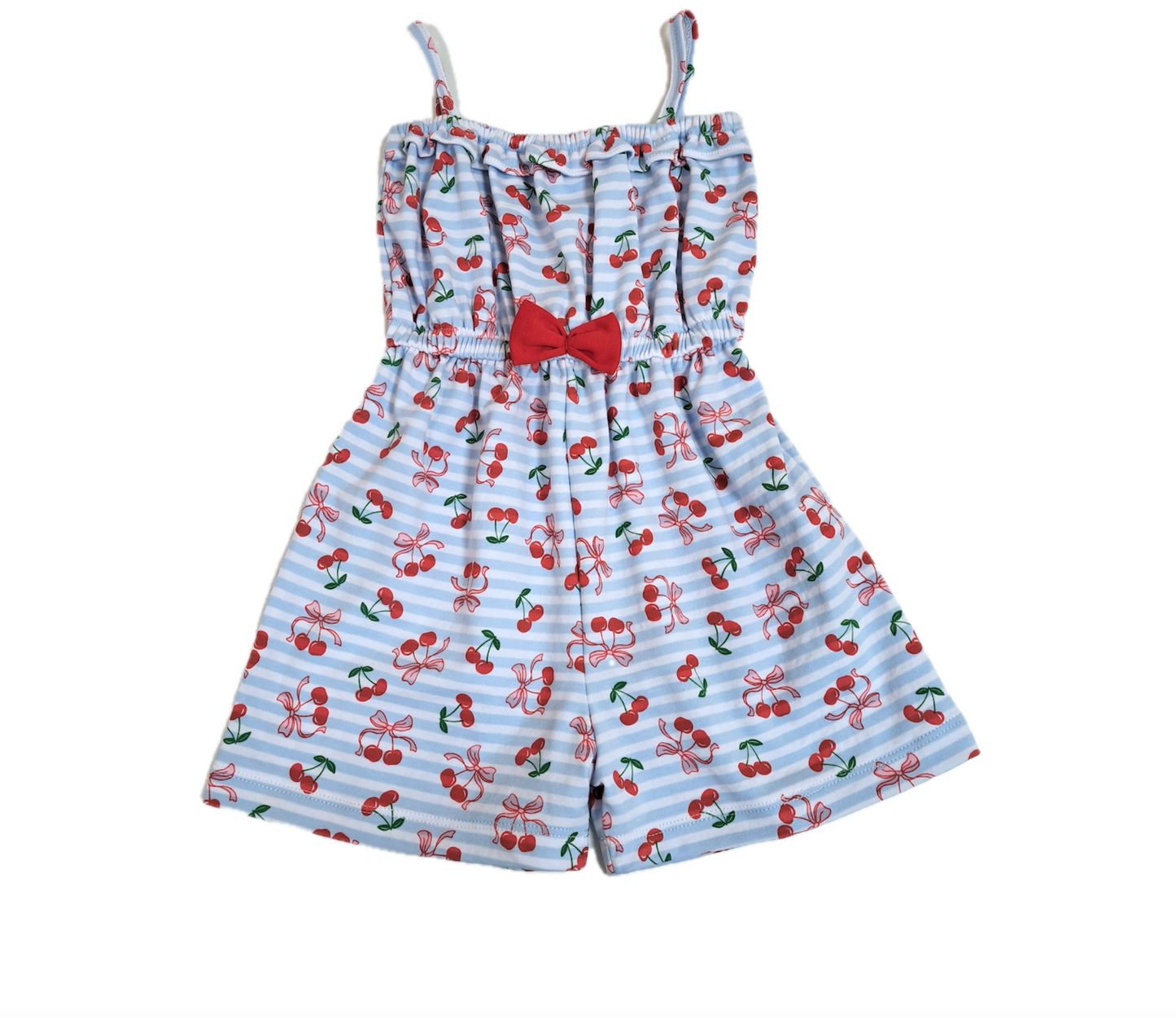 Girls Cherry Print Romper