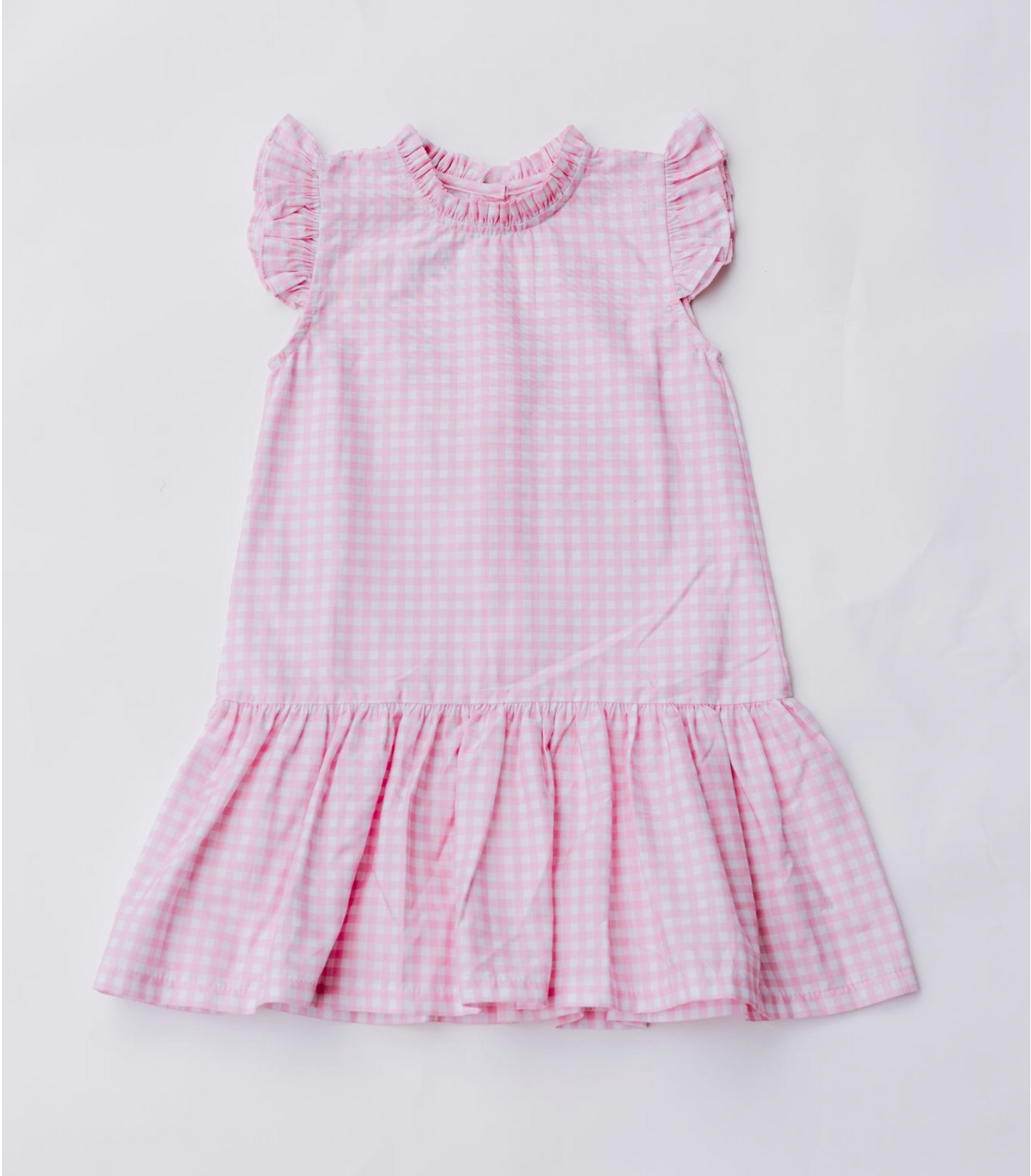 Pink Gingham Dropwaist Dress