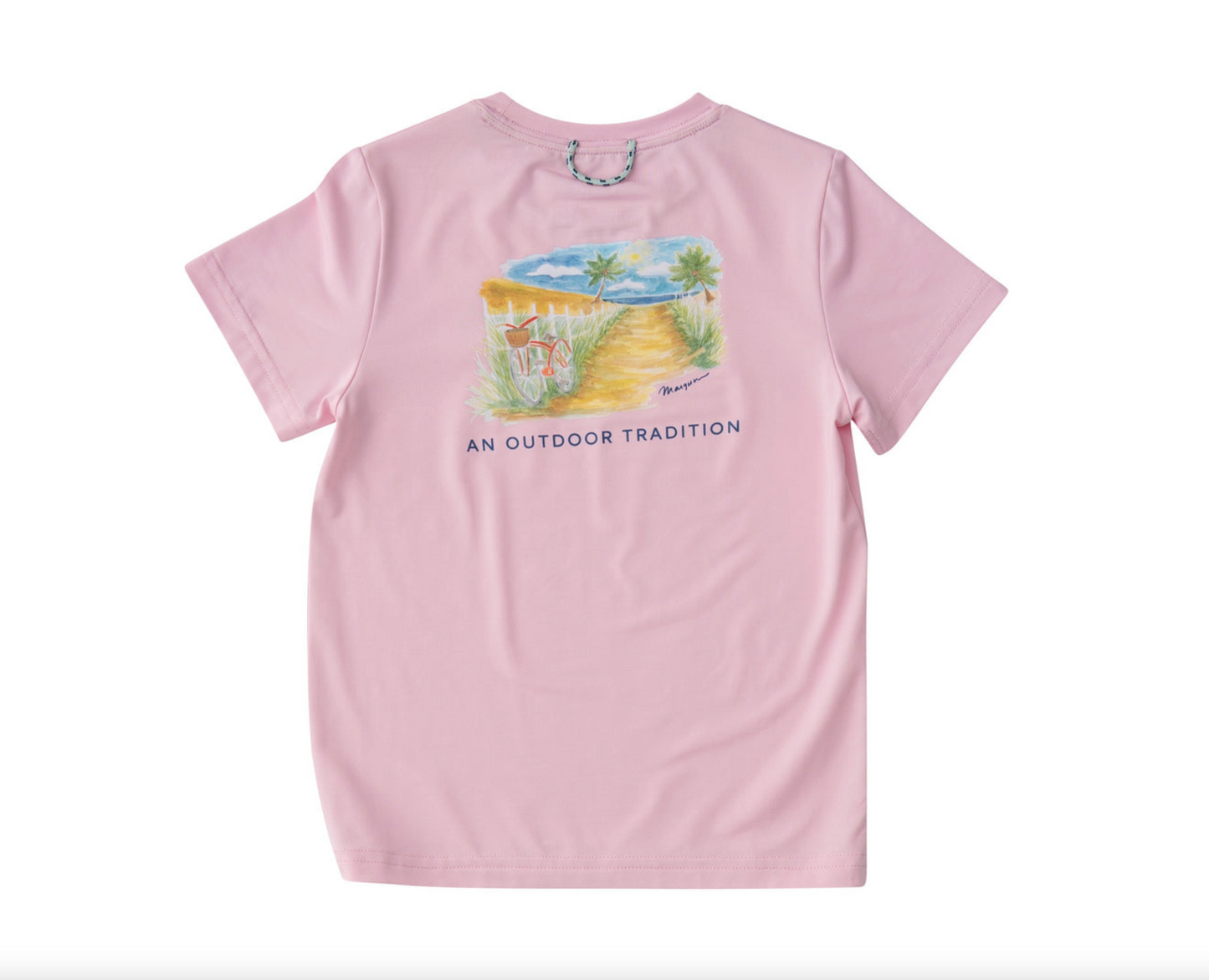 Girls Performance Fishing T-Shirt - Beach Bike Path
