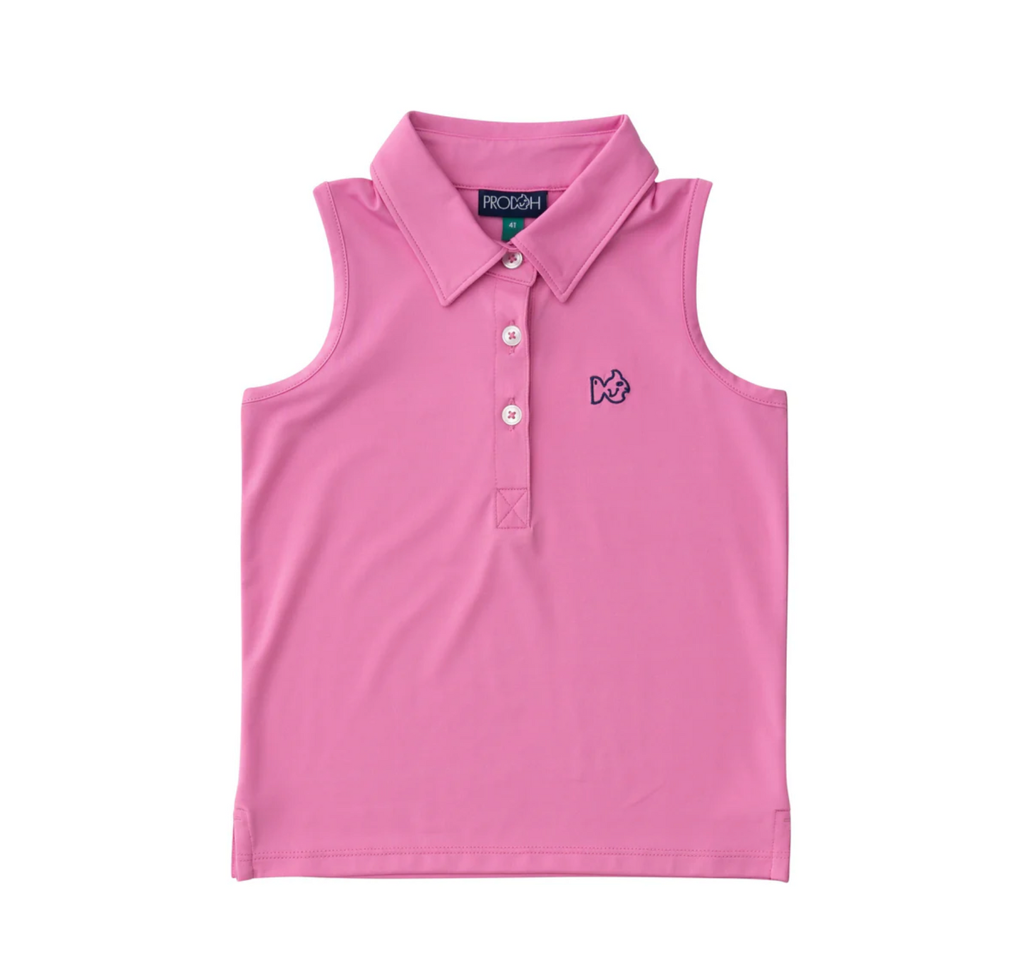Fuchsia Pink Sleeveless Pro Performance Polo Shirt