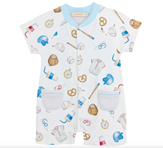 Home Run Baseball Printed Romper