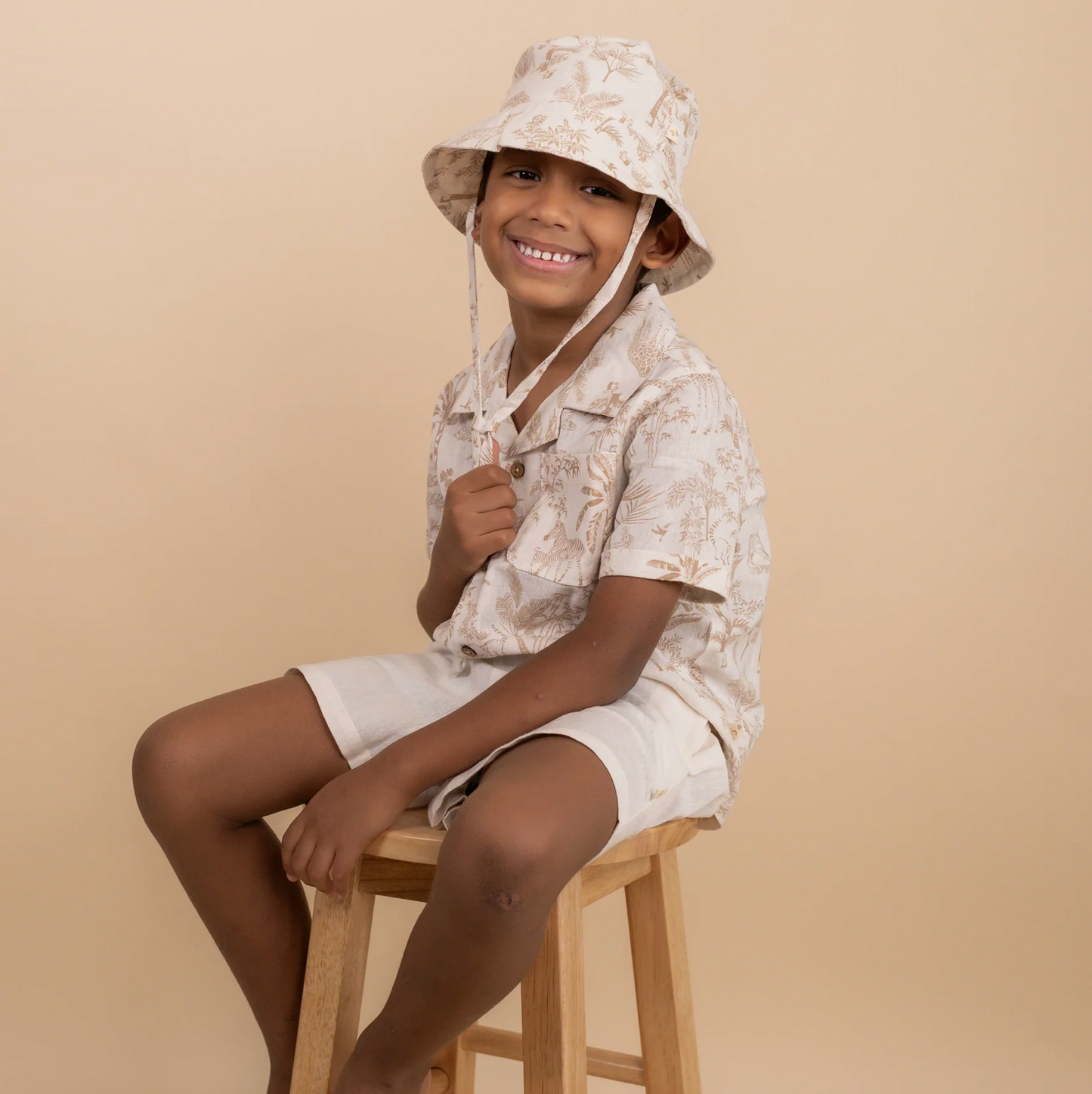 Wild Tropics Cotton Shirt & Shorts Set