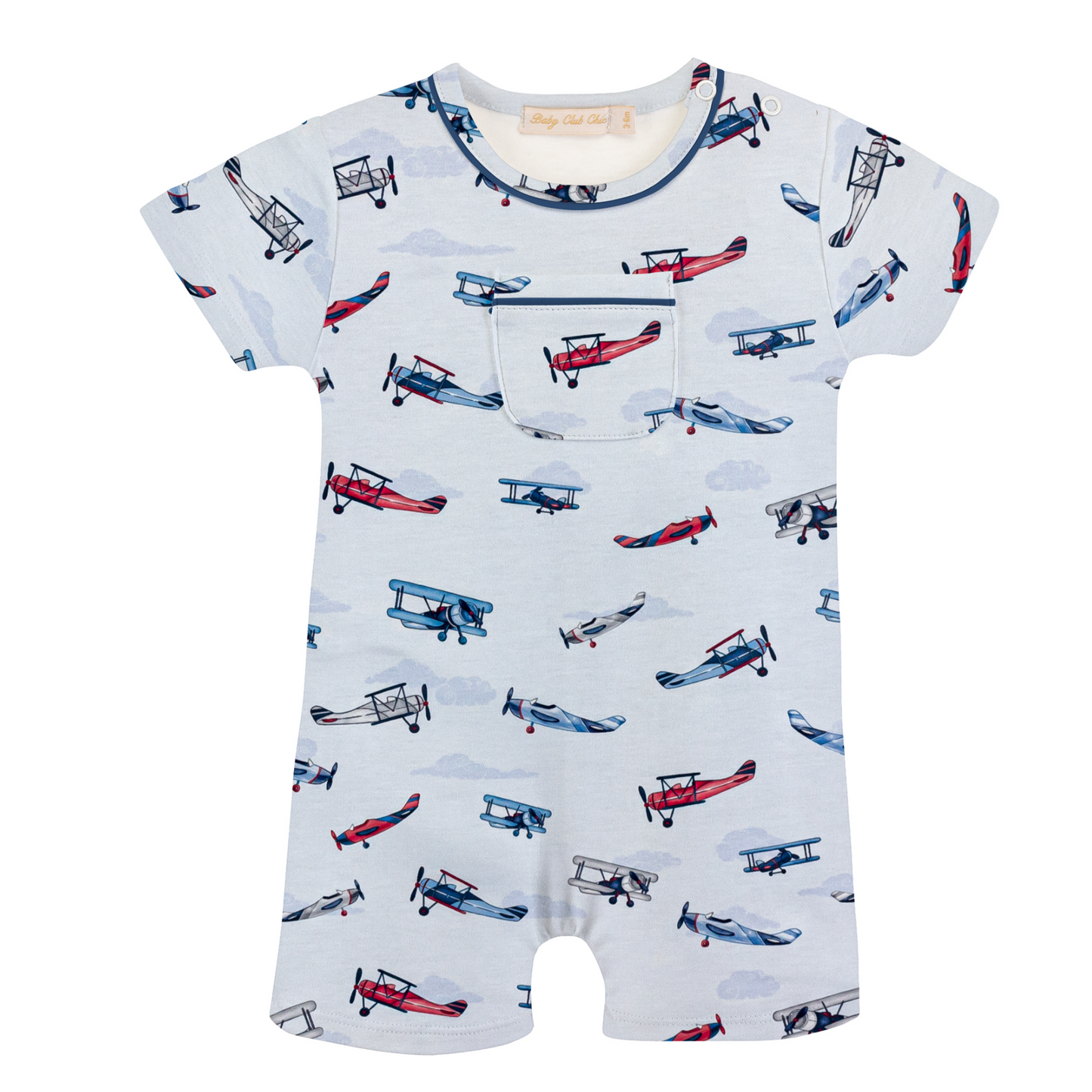 Patriotic Airplanes Printed Romper