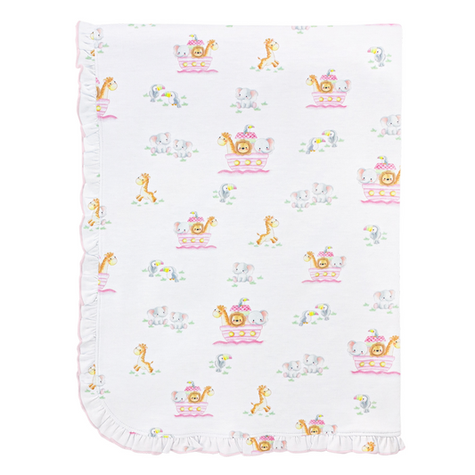Pink Noah's Ark Blanket