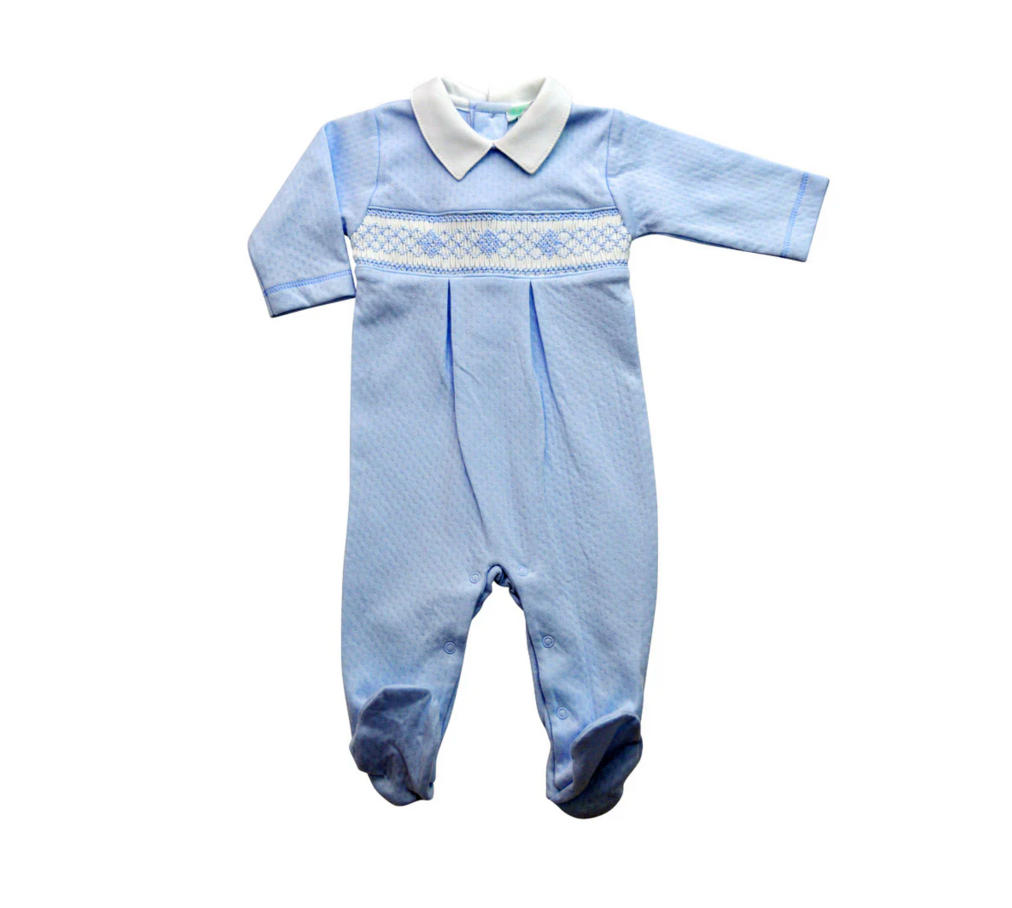 Jacquard Hand Smocked Footie