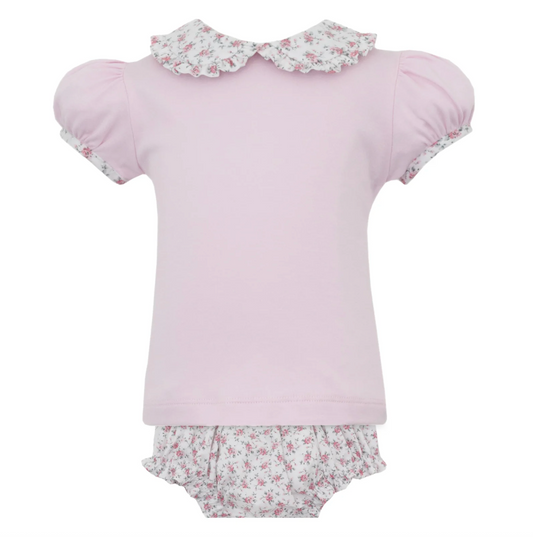 Jasmine Pink English Garden Floral Bloomer Set