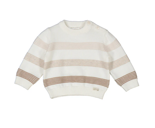 Infant Boys Striped Sweater - Frappe
