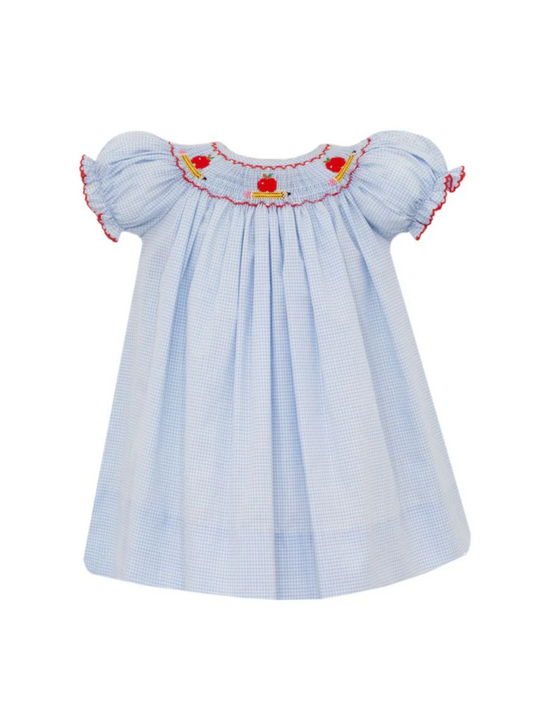 Apples & Pencils Smocked Bishop