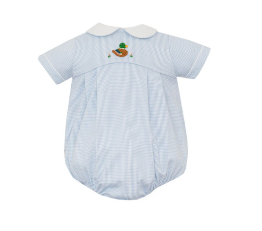 Mallard Duck Blue Check Boy's Bubble