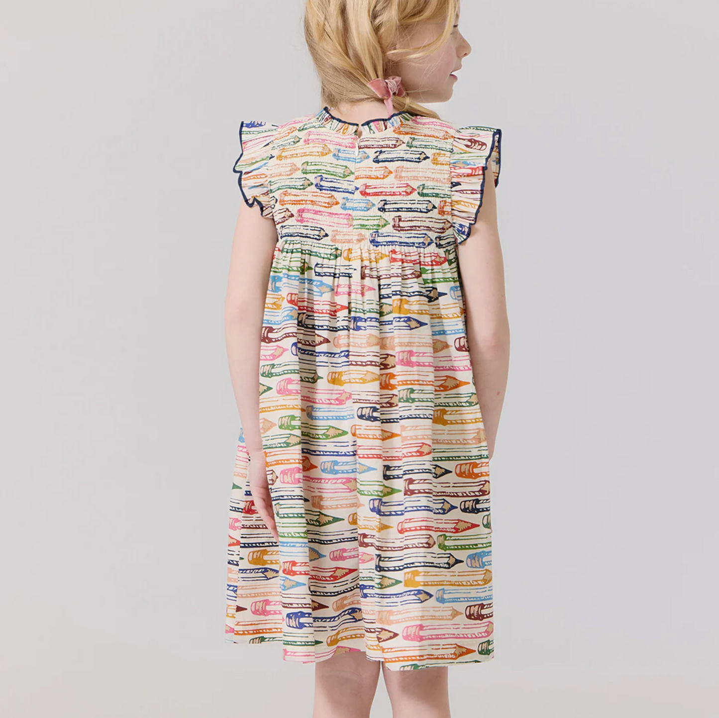 Pink Chicken Girls Stevie Dress - Colored Pencils