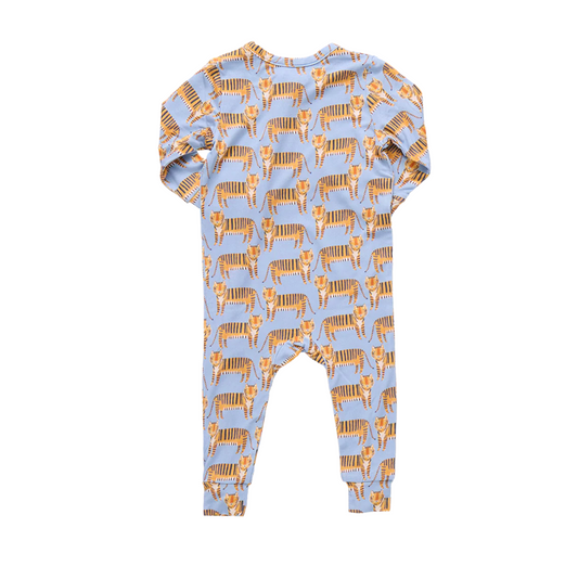 Pink Chicken Baby Bamboo Romper - Tigers