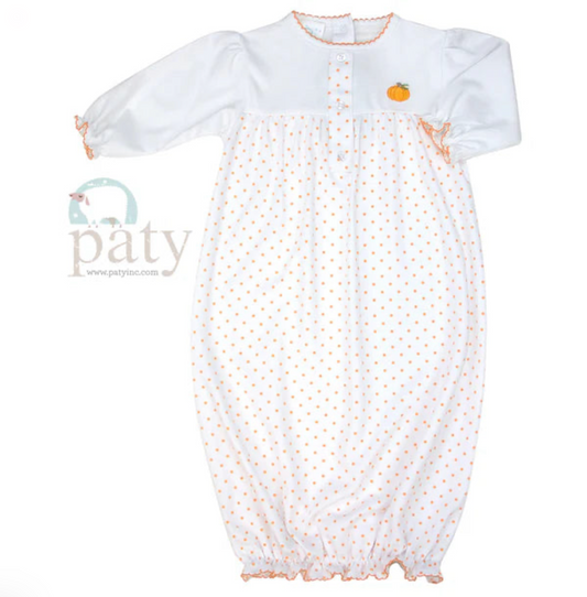 Paty Orange Dot Pumpkin Gown