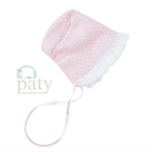 Paty Knit Eyelet Bonnet