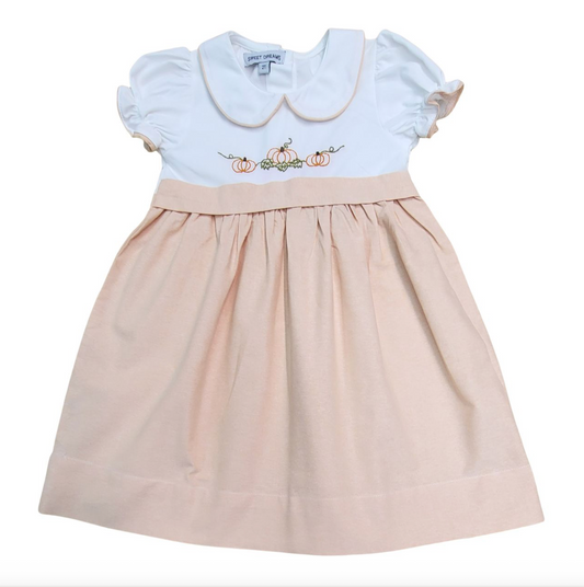 Sweet Dreams Embroidered Pumpkin Dress