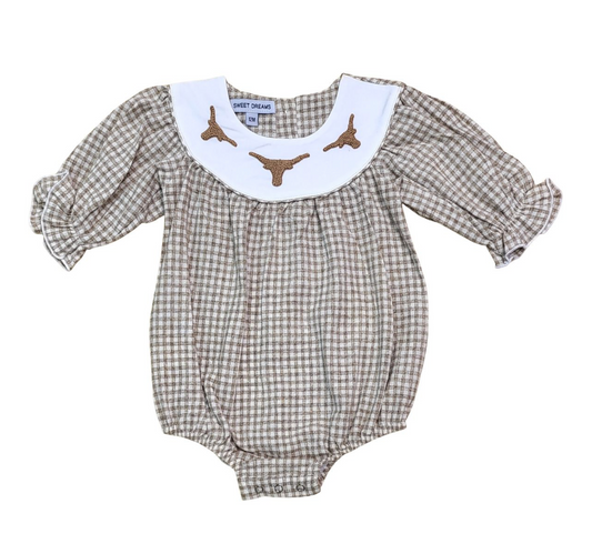 Sweet Dreams Embroidered Longhorn Girl Bubble