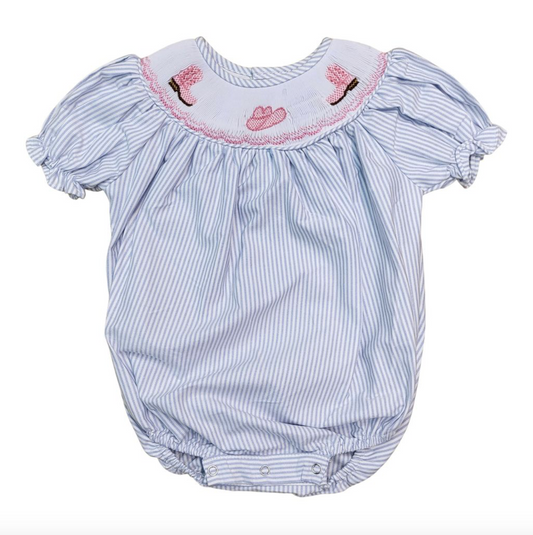 Cowgirl Boots & Hat Smocked Bubble