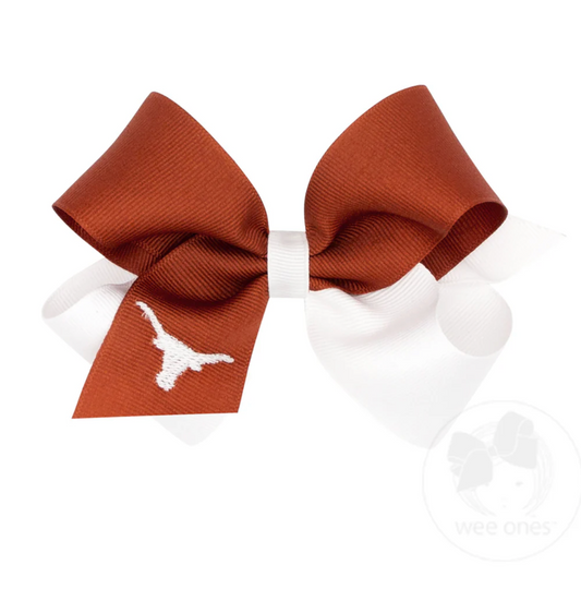 University Of Texas Embroidered Hair Bow
