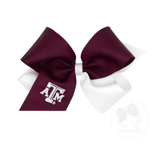 Texas A&M Embroidered Bow