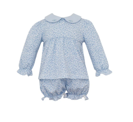 Blue Liberty Print Bloomer Set