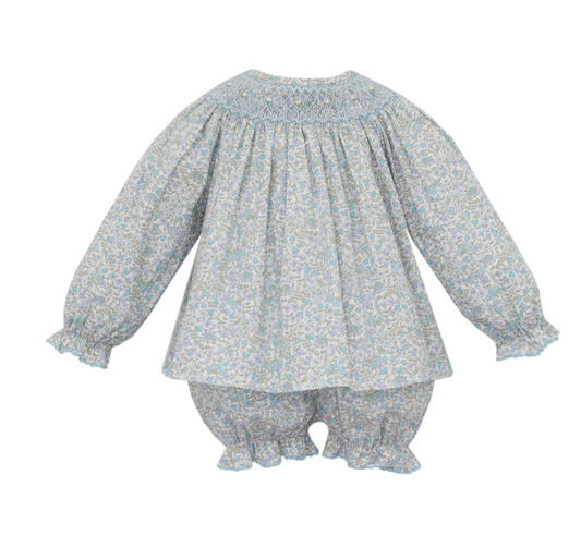 Blue Liberty Floral Bishop Bloomer Set