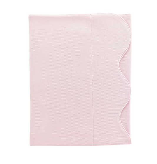 Pink English Knot Scallop Blanket