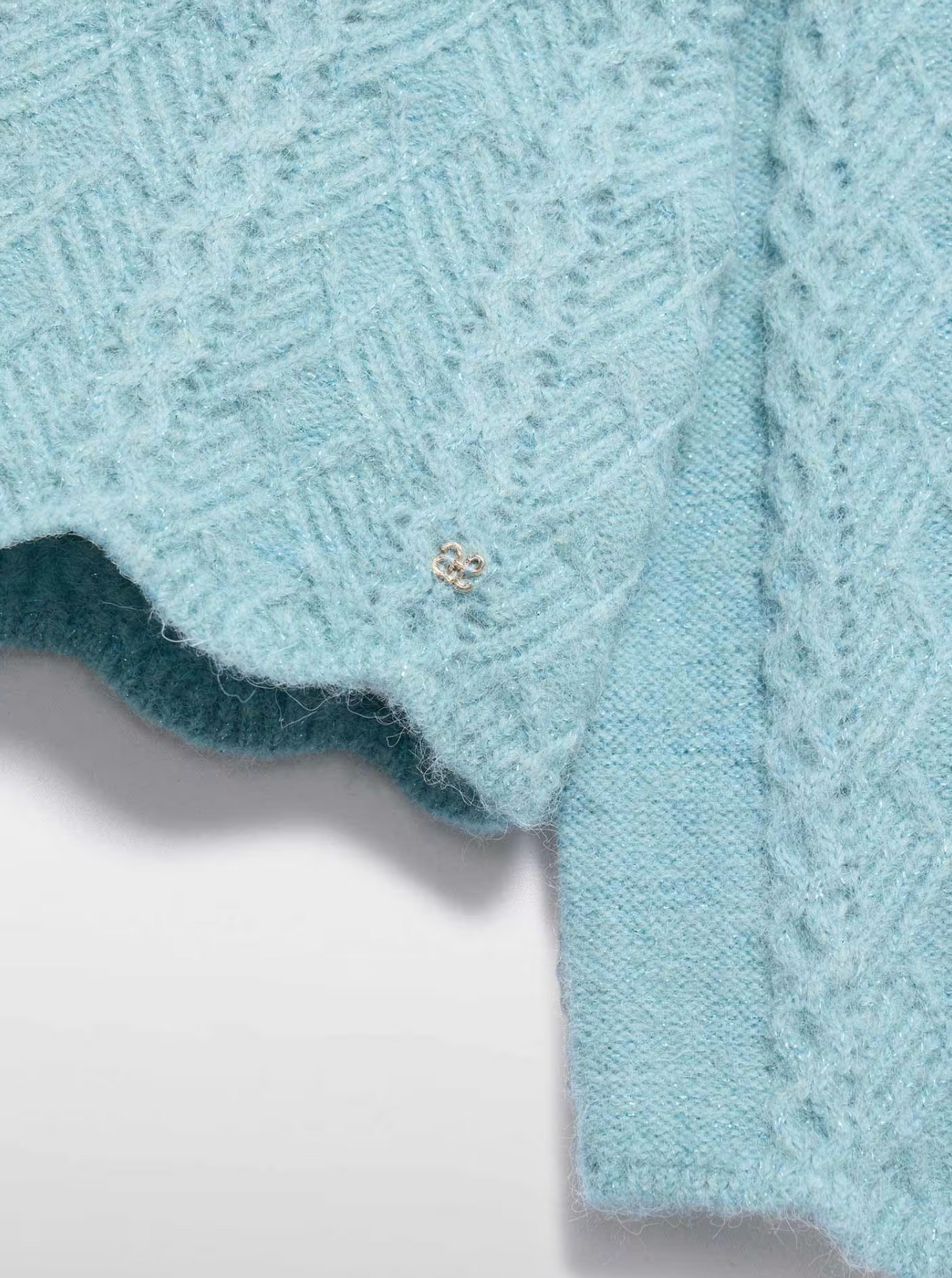 Openwork Knit Sweater - Water