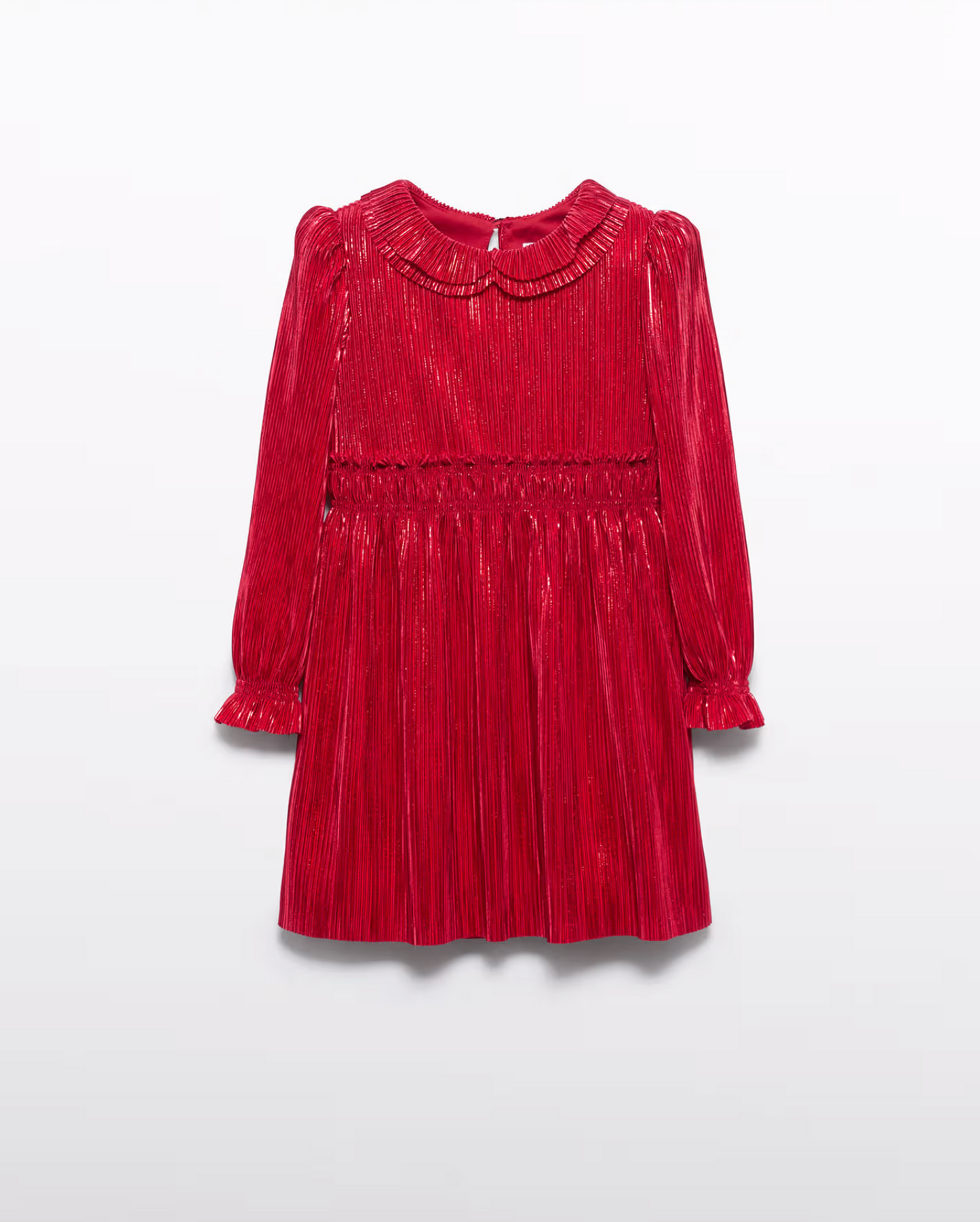 Abel & Lula Girl Pleated Knit Dress - Red