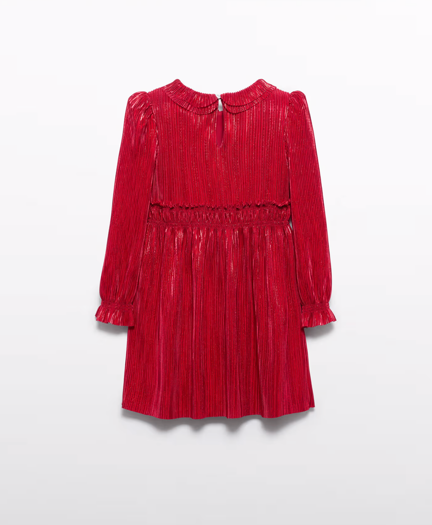 Abel & Lula Girl Pleated Knit Dress - Red