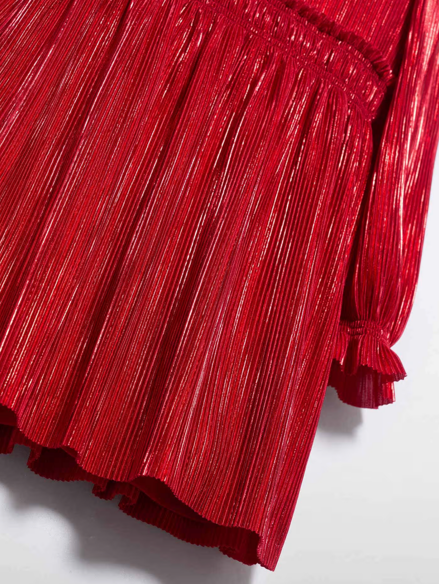 Abel & Lula Girl Pleated Knit Dress - Red