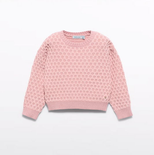 Abel & Lula Chenille Jacquard Sweater Petal