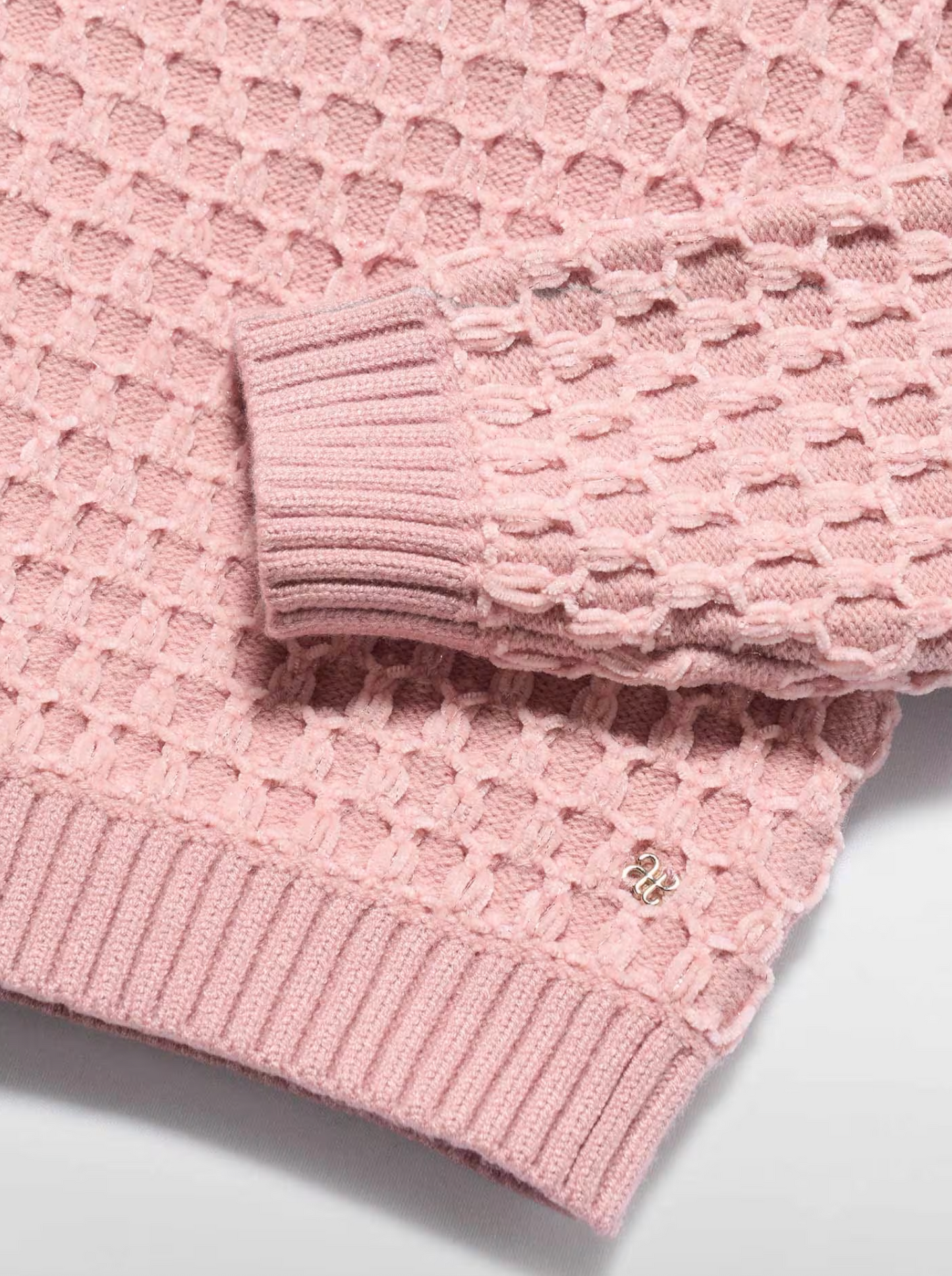 Abel & Lula Chenille Jacquard Sweater Petal
