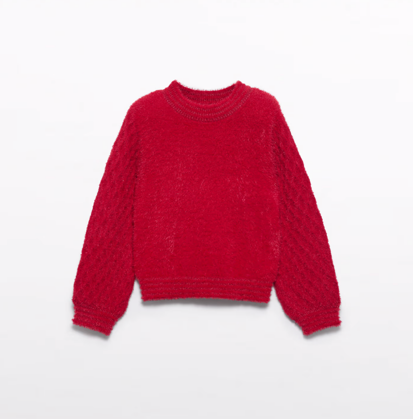Abel & Lula Girl Fuzzy Sweater Red