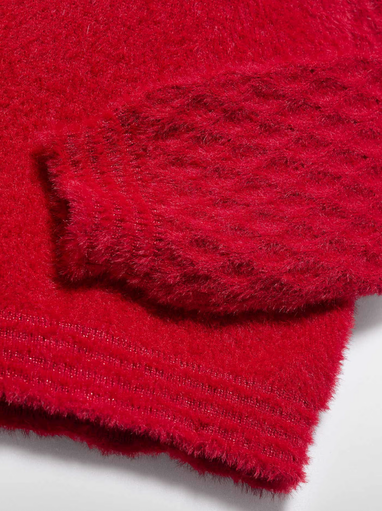 Abel & Lula Girl Fuzzy Sweater Red